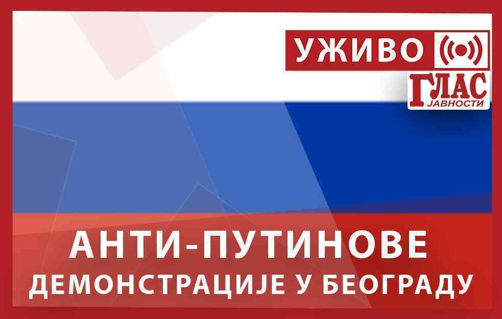 UŽIVO: ANTI - PUTINOVE <span style='color:red;'><b>DEMONSTRACIJE</b></span> U BEOGRADU